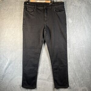 Faherty Pants Mens 36x32 Black Onyx Stretch Terry 5 Pocket Straight Huckberry